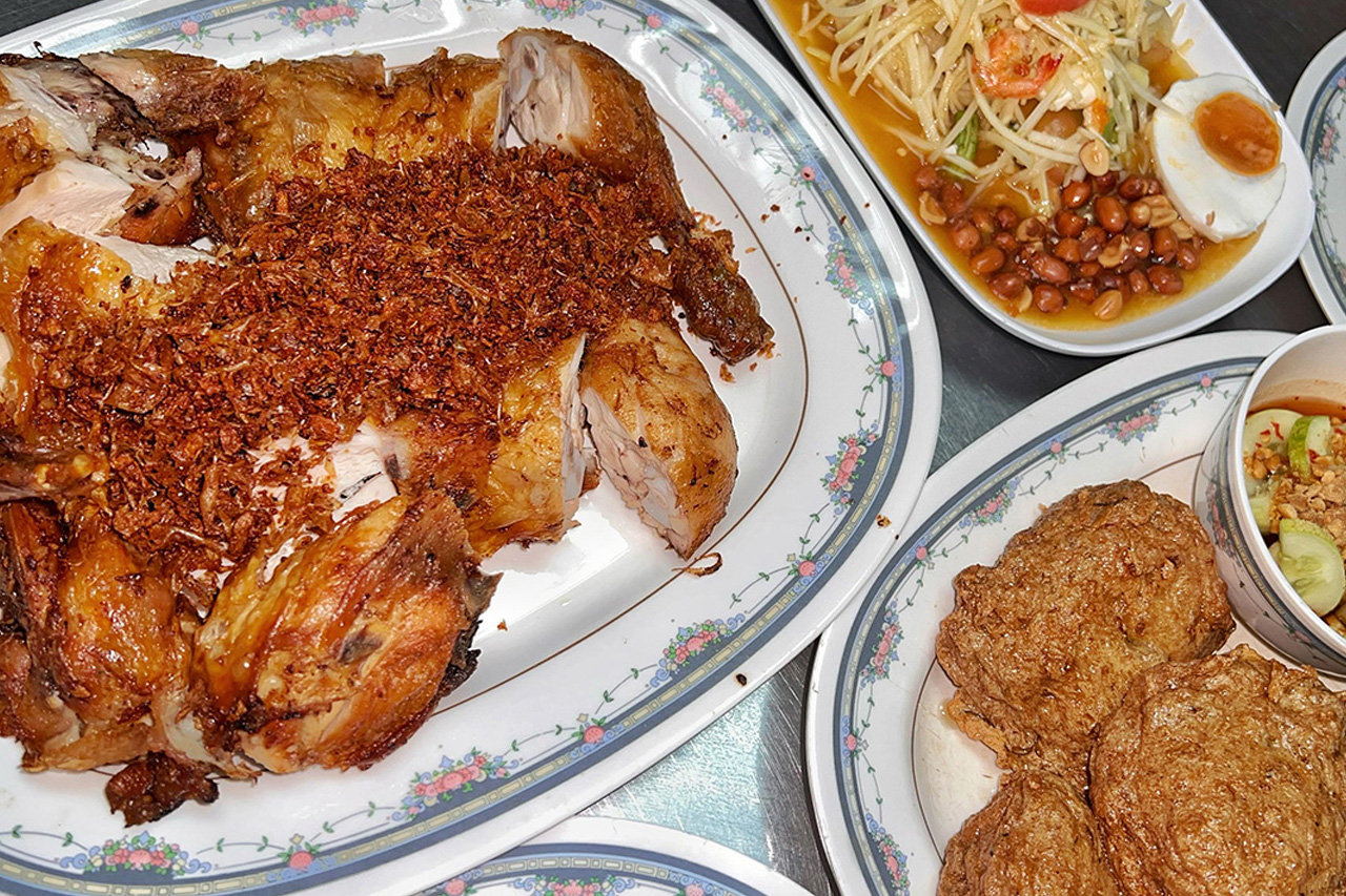Dinner at the fried chicken spot.